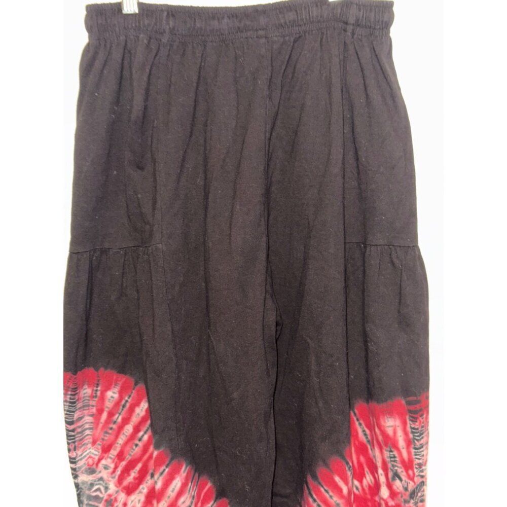 Unique Batik Black & Red Baloon Tie-Dye Pants Materials One Size - Picture 10 of 11